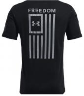 UA Freedom Flag T-Shirt, Men's, Black with Grey, 3XL - 13829690113X