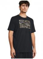 UA Freedom Flag T-Shirt, Men's, Black with Grey, XL - 1382969011XL