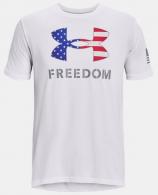 UA Freedom Logo T-Shirt, Men's, White, M - 1382970100MD