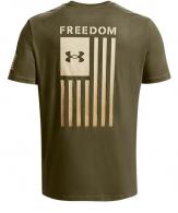 UA Freedom Flag Gradient T-Shirt, Men's, OD Green, 2XL - 13829733902X