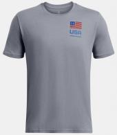 UA Freedom Amp T-Shirt, Men's, Steel Grey, 2XL - 13829920352X
