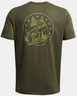 UA Freedom Bass T-Shirt, Men's, OD Green, 2XL - 13830033902X
