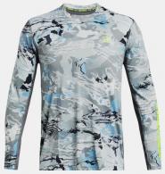 UA Fish Pro Chill Camo Long Sleeve, Men's, Pitch Gray, S - 1383573012SM