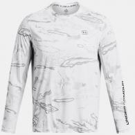 UA Fish Pro Chill Camo Long Sleeve, Men's, White, S - 1383573100SM