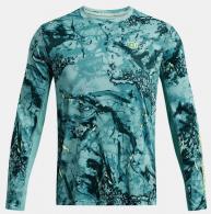 UA Fish Pro Chill Camo Long Sleeve, Men's, Turquoise, 3XL - 13835734753X