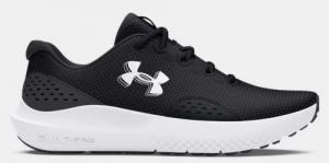 UA Surge 4 Running Shoes, Men's, Black with White, Size 10.5 - 302700000110.5