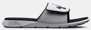 UA Ignite Pro Slides, Men's, White and Black, 12 - 302721910012