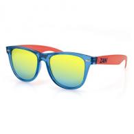 ZANheadgear Minty Sunglass Blue & Orange Frame Smoked Yellow Mirror Lens- - EZMT05