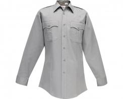 Flying Cross Duro Poplin Men's Long Sleeve Silver Shirt Neck Size 15.5 Sleeve Length 33 - F1 35W54 41 15.5 33