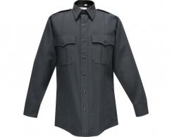 Flying Cross Deluxe Tropical Rayon Men's Long Sleeve Black Shirt Neck Size 16 Sleeve Length 32 - F1 47W66 10 16.0 32/33