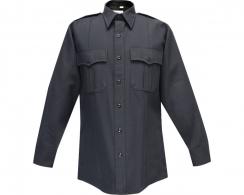 Flying Cross Deluxe Tropical Rayon Men's Long Sleeve LAPD Navy Shirt Neck Size 18 Sleeve Length 36 - F1 47W66 86 18.0 36/37