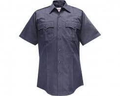 Flying Cross Duro Poplin Short Sleeve Men's Midnight Navy Shirt Neck Size 15.5 - F1 85R54 76 15.5