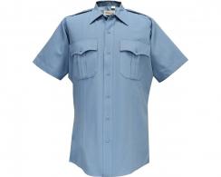 Flying Cross Command Men's Short Sleeve Brilliant Blue Shirt with Zipper Neck Size 15.5 - F1 85R78Z 45 15.5