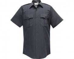 Flying Cross Command Men's Short Sleeve LAPD Navy Shirt with Zipper Neck Size 18.5 - F1 87R78Z 86 18.5