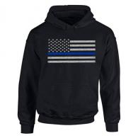 Thin Blue Line Men's Classic Thin Blue Line Hoodie XL - TBL-H-BIG-LOGO-BLACK-XL