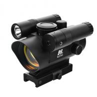 NcSTAR Vism Combo with Green Laser & Flashlight 1x 42mm 3 MOA Red Dot Sight - VDFLGQ142