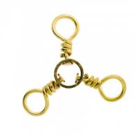 Eagle Claw 3-Way Swivel Brass, Size 2 (Per 12) - 01251-002