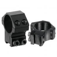 Leapers Inc. UTG 30mm 2 Piece Medium Profile Airgun Rings with Stop Pin, Black - RGPM-30M4