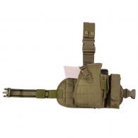 NcStar Drop Leg MOLLE Panel/Holster/Magazine Pouch Tan - CVDLHOL2956T