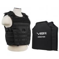 NcStar Expert Plate Carrier Vest with 11" x 14" Soft Panels Black - BSLCVPCVX2963B-A
