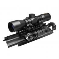 NcSTAR Ak Combo/Tri-Mount/4X30 Compact Scope P4 Sniper Reticle 1" Tube Diameter - KAKSC430B-A