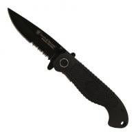 Smith & Wesson by BTI Tools Special Tactical Folder Black, Partially Serrated, Drop Point, Liner Locked, Boxed - CKTACBSD