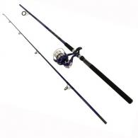 Okuma Fin-Chaser Spinning Combo 40 Reel Size, 8' Length, 2 Piece, 1/2-1 1/2 oz Lure Rate, Medium/Heavy Power - FNX-80-40BL