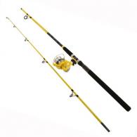 Okuma Fin-Chaser Spinning Combo 60 Reel Size, 1BB Bearings, 9' Length 2pc, 3/4-2 1/2 oz Lure Rate, Ambidextrous - FNX-90-60YL