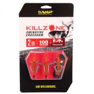 New Archery Products Crossbow Broadheads, Killzone Swingfire, 100 Grains, Package of 3 - 60-021
