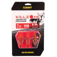New Archery Products Crossbow Broadheads, Killzone Swingfire, 100 Grains, Package of 3 - 60-021 New Archery Products Crossbow Broadheads, Killzone Swingfire, 100 Grains, Package of 3 - 60-021