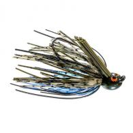 Z-man Crosseyez Flipping Jig Size 4/0 Hook, 3/8 oz, Bruised Green Pumpkin, Package of 1 - CEPF38-08