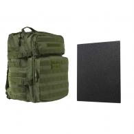 NcStar Assault Backplate with 11"x14" Level IIIA Hard Ballistic Plate Green - BUFLCBAG2974-A NcStar Assault Backplate with 11"x14" Level IIIA Hard Ballistic Plate Green - BUFLCBAG2974-A