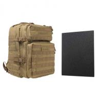 NcStar Assault Backplate with 11"x14" Level IIIA Hard Ballistic Plate Tan - BUFLCBAT2974-A