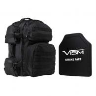 NcStar Tactical Backpack, 10" x 12" Level III+ Shooter's Cut PE Hard Ballistic Plate Black - BPCBB2911-A