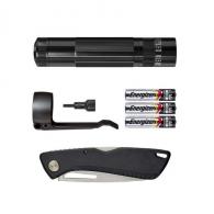 Maglite XL50 LED with Gerber Knife Combo, Black - XL50-S32TNK