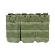 NcStar AR Triple Mag Pouch Green - CVAR3MP2928G