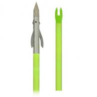 Muzzy Iron 2 Blade Fish Point w/ Chartreuse Arrow - 1034