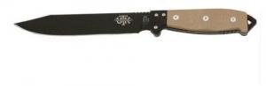 Utica UTKB6TH Fixed 7.0 in Black Blade Tan Micarta Handle - 11-UTKB6TH