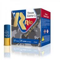 Rio Texas Game Load 36 HV Shotshells 12 ga 2-3/4" 1-1/4oz 1340 fps #8 25/ct - TGHV368TX Rio Texas Game Load 36 HV Shotshells 12 ga 2-3/4" 1-1/4oz 1340 fps #8 25/ct - TGHV368TX