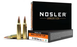 Nosler Varmint Ballistic Tip Rifle Ammunition 22-250 Rem. 40 gr. BTLF SP 20 - 61044 Nosler Varmint Ballistic Tip Rifle Ammunition 22-250 Rem. 40 gr. BTLF SP 20 - 61044