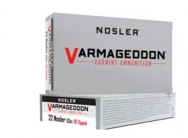 Nosler Varmageddon Rifle Ammunition 22 Nosler 53 gr. VG FBT 20 rd.