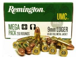Remington UMC Bulk Pistol Ammo 9mm 115 gr. FMJ 500 rd. Loose Pack - 23659 Remington UMC Bulk Pistol Ammo 9mm 115 gr. FMJ 500 rd. Loose Pack - 23659