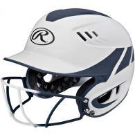 Rawlings Velo Senior 2-Tone Home Softball Helmet Mask-Navy - R16H2FGS-W/MN