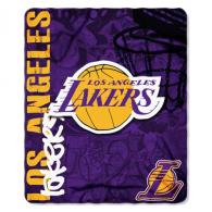 Los Angeles Lakers Fade Away Fleece Throw - 1NBA031010013RE