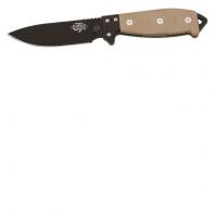 Utica UTKS4TH Fixed 4.5 in Black Blade Tan Micarta Handle - 11-UTKS4TH