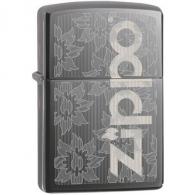 Zippo Black Ice Engraved Zippo Logo Lighter