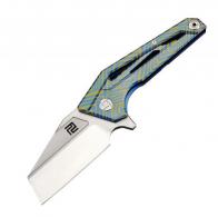 Artisan Ravine Folder 2.83 in Fancy Blue Titanium S35VN - 1819G-BU03