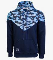 Arsenal Large Blue Camo Cotton-Poly Relaxed Fit Ascend Pullover Hoodie