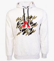 Arsenal Medium Beige Cotton-Poly Relaxed Fit Graphic Pullover Hoodie - ARS-H5-BG-M