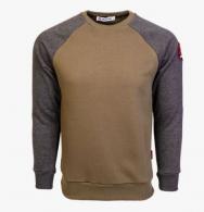 Arsenal Small Grey / Khaki Cotton-Poly Standard Fit Icon Pullover Sweater - ARS-S8-KHGR-S